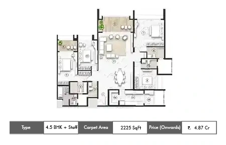 4.5 BHK-2225  SqFt